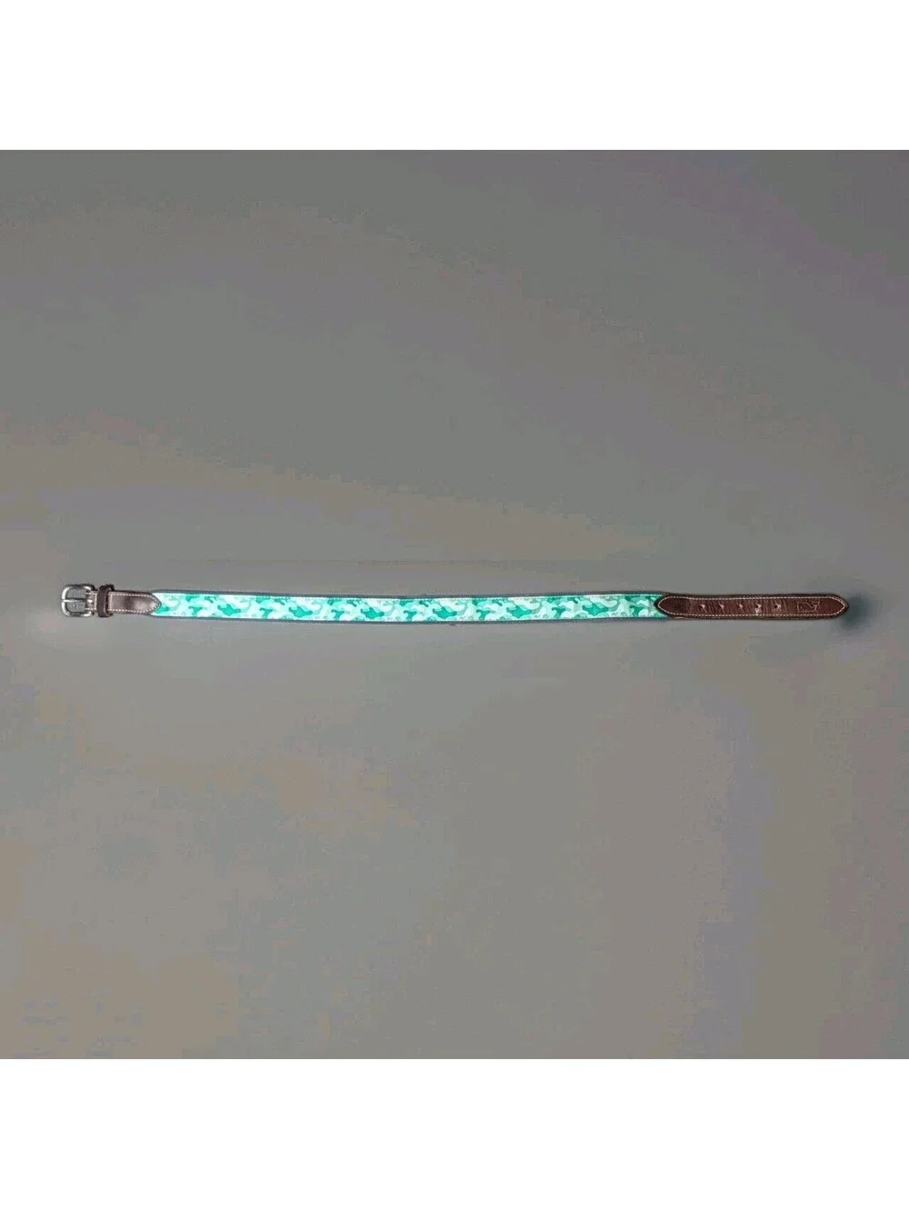 Vineyard Vines Belt Teal Camo Leather Size 28